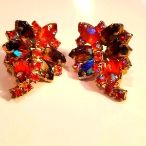 Vintage Elegant Multicolor Gemstone Earrings